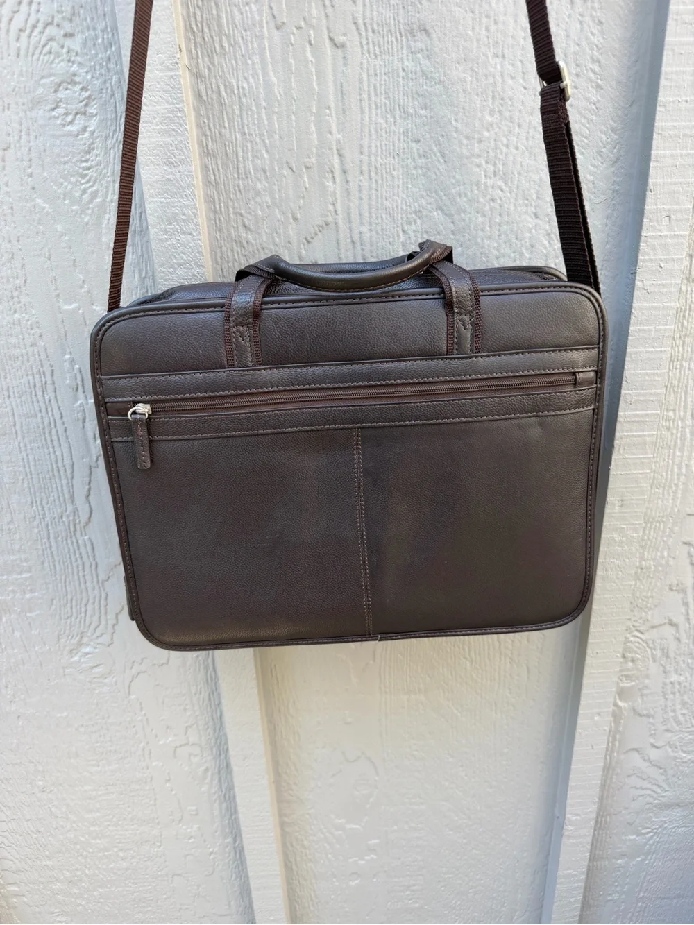Vintage Wilsons Leather Brown Briefcase Laptop Messenger Travel Bag Multi-Pocket